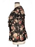 Chaps 100% Polyester Floral Black Short Sleeve Blouse Size 1X - photo 5