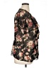 Chaps 100% Polyester Floral Black Short Sleeve Blouse Size 1X - photo 4