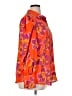 BTFBM 100% Polyester Floral Orange Long Sleeve Blouse Size XL - photo 4