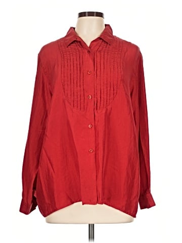 Newport News Long Sleeve Silk Top (view 1)