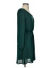 Lush 100% Polyester Solid Teal Casual Dress Size S - photo 4