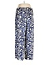 Wrap Floral Blue Casual Pants Size 12 - photo 2