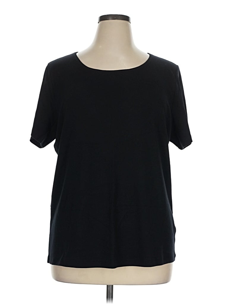 Pre-owned Karen Scott Short Sleeve T-shirt In Black