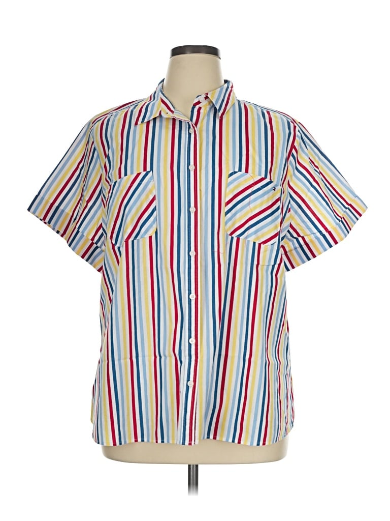 Tommy Hilfiger Short Sleeve Button Down Shirt In Blue