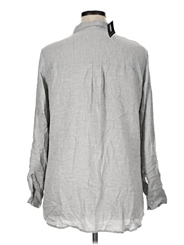 Express Outlet Long Sleeve Button-Down Shirt (view 2)