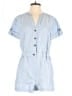 Ann Taylor LOFT Stripes Blue Romper Size 4 Petite - photo 1