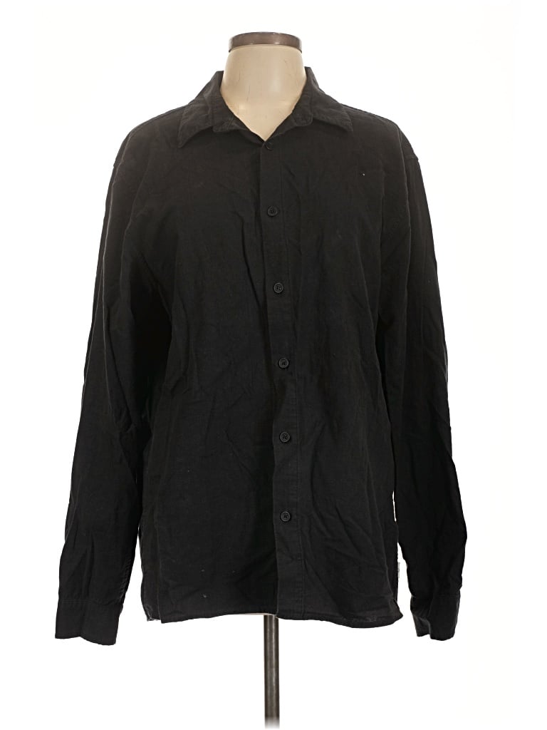 Pre-owned Rhythm Long Sleeve Button Down Shirt In Black