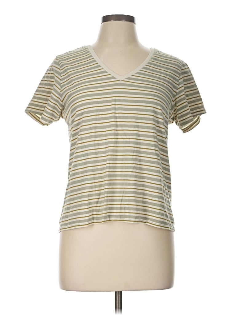 Pre-owned Pact Short Sleeve T-shirt In Green