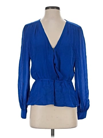 Parker Long Sleeve Silk Top (view 1)