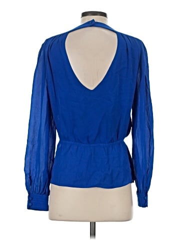 Parker Long Sleeve Silk Top (view 2)