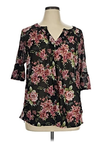 Siren Lily 3/4 Sleeve Blouse (view 1)