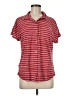 Eddie Bauer Stripes Red Short Sleeve Button-Down Shirt Size M (tall) - photo 1