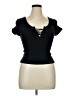 Almost Famous Black Short Sleeve Top Size XL - photo 1