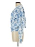 Francesca's Floral Blue Pullover Sweater Size L - photo 5