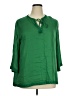 Chico's 100% Modal Green 3/4 Sleeve Blouse Size XL (3) - photo 1