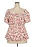 Torrid Ivory Short Sleeve Blouse Size 2X Plus (2) - photo 2