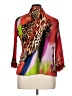Sioni 100% Polyester Animal Print Red 3/4 Sleeve Blouse Size XL - photo 2