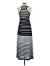 Faded Glory 100% Polyester Stripes Gray Casual Dress Size M - photo 2