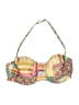 Blush Print Yellow Swimsuit Top Size M - photo 1