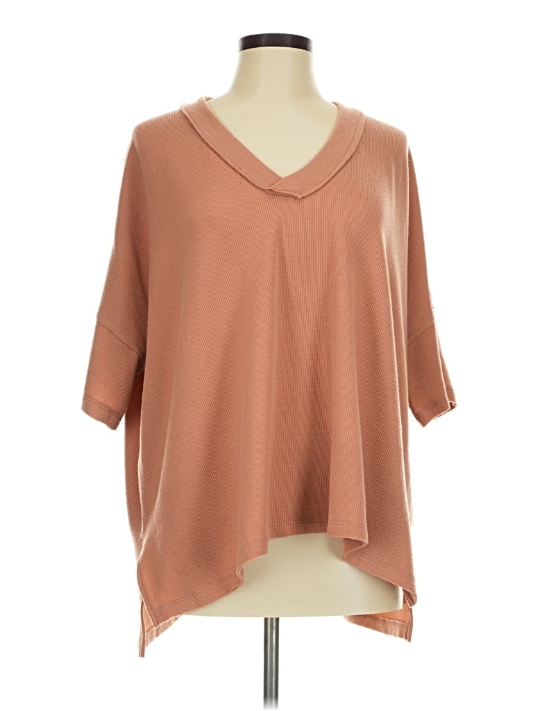 Pre-owned Three Bird Nest 3/4 Sleeve Blouse In Brown