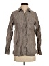 Athleta 100% Linen Gray Long Sleeve Button-Down Shirt Size XS - photo 1