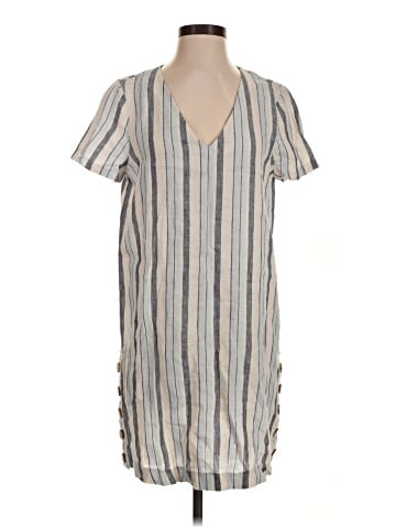 Madewell Linen Side-Button Easy Dress (view 1)