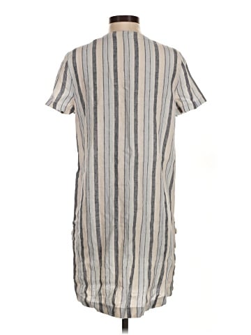 Madewell Linen Side-Button Easy Dress (view 2)