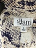 Glam Animal Print Ivory Long Sleeve Blouse Size S - photo 7