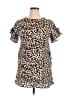Hayden 100% Polyester Tan Short Sleeve Top Size XL - photo 1