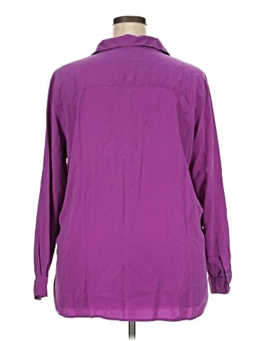 Avenue Long Sleeve Silk Top (view 2)