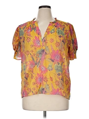 Rose + Olive Short Sleeve Blouse (view 1)