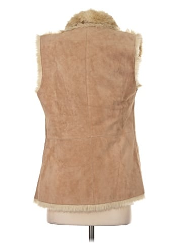 Ecru Faux Fur Vest (view 2)