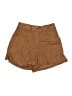 AaKaa Solid Brown Khaki Shorts Size S - photo 1