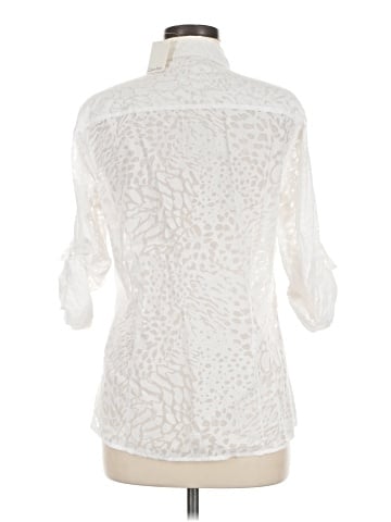 Calvin Klein 3/4 Sleeve Button-Down Shirt (view 2)