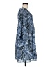 Ninety 100% Polyester Paisley Blue Casual Dress Size M - photo 4