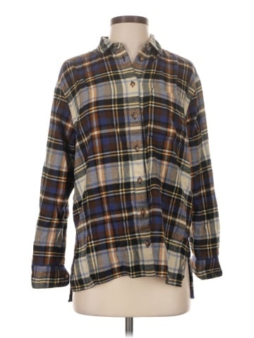 Madewell Flannel Oversized Ex-Boyfriend Shirt in Fuller Plaid (view 1)