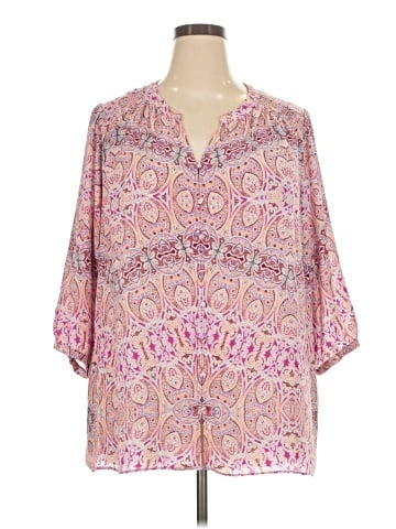 Rose + Olive 3/4 Sleeve Blouse (view 1)