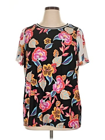 Susan Graver Short Sleeve Blouse (view 1)