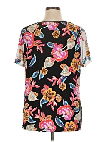 Susan Graver Short Sleeve Blouse (view 2)