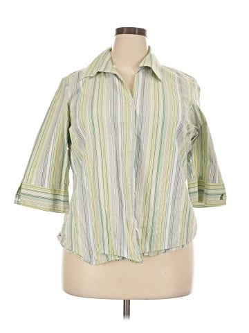 Caribbean Joe 3/4 Sleeve Button-Down Shirt (view 1)