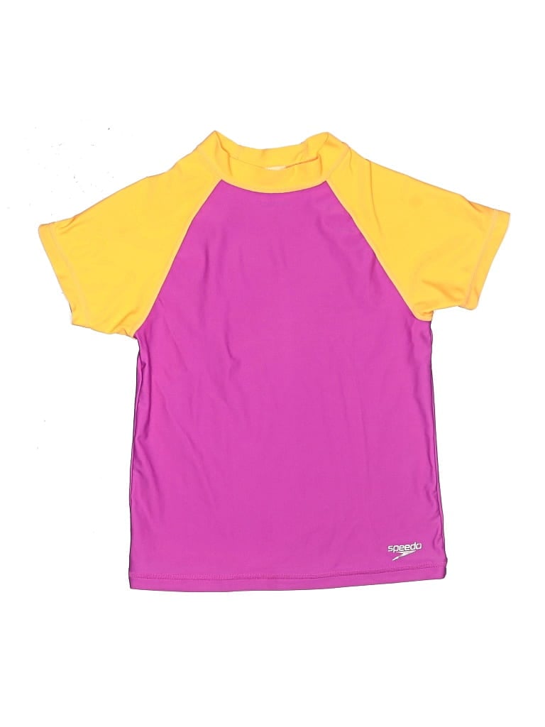 Pre-owned Speedo Kids' Rash Guard In Pink