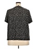 Ashley Blue Polka Dots Black Short Sleeve Blouse Size 2X - photo 2