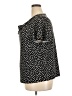 Ashley Blue Polka Dots Black Short Sleeve Blouse Size 2X - photo 5