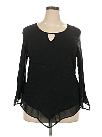 Roz & Ali Long Sleeve Blouse (view 1)