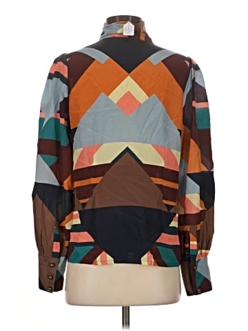 Tracy Reese Long Sleeve Silk Top (view 2)