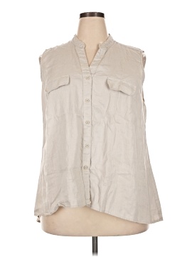 Grace Elements Sleeveless Button Down Shirt