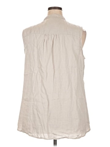 Grace Elements Sleeveless Button-Down Shirt (view 2)