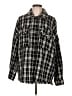 Aqua 100% Polyester Plaid Black Jacket Size L - photo 1