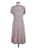 L.L.Bean Floral Gray Casual Dress Size M - photo 2