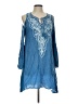 Exist 100% Rayon Blue Casual Dress Size L - photo 1